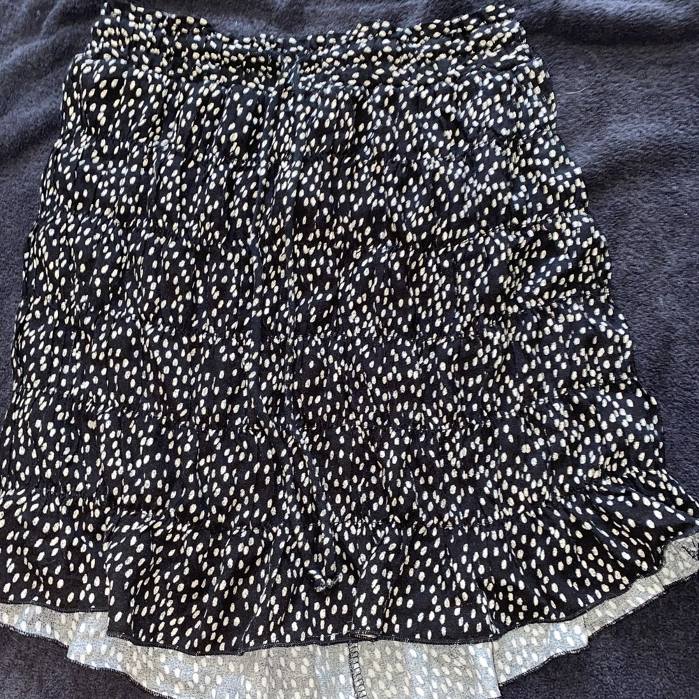 Black and white polka dot skirt